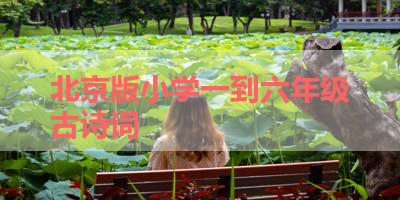 北京版小学一到六年级古诗词 