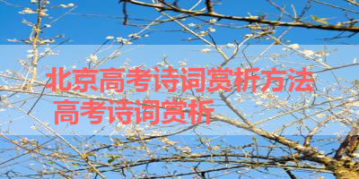 北京高考诗词赏析方法 高考诗词赏析