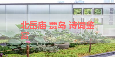北岳庙 贾岛 诗词鉴赏 