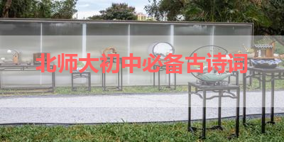 北师大初中必备古诗词 
