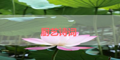 厨艺诗词 