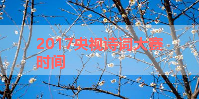 2017央视诗词大赛时间 