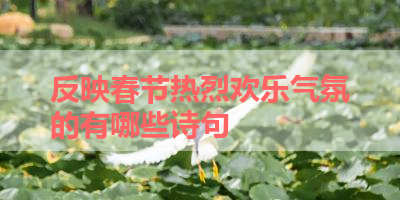 反映春节热烈欢乐气氛的有哪些诗句 