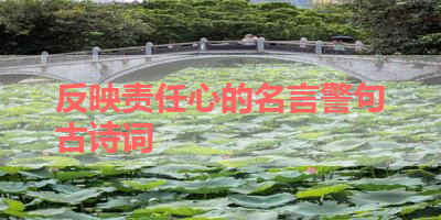 反映责任心的名言警句古诗词 