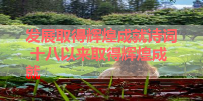 发展取得辉煌成就诗词 十八以来取得辉煌成就