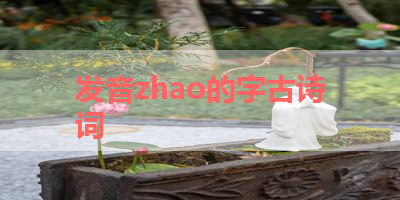 发音zhao的字古诗词 
