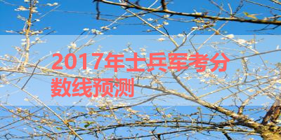 2017年士兵军考分数线预测 