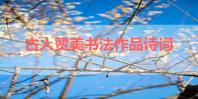 古人赞美书法作品诗词 