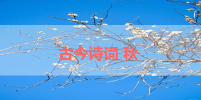 古今诗词 秋 