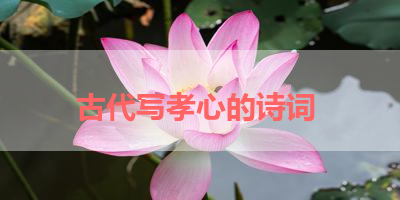 古代写孝心的诗词 
