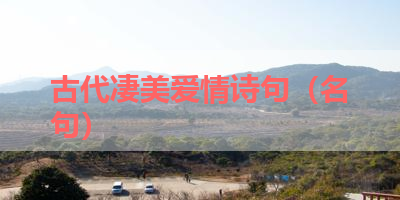 古代凄美爱情诗句（名句） 