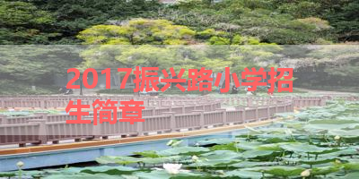 2017振兴路小学招生简章 