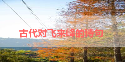古代对飞来峰的诗句 