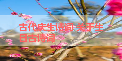 古代庆生诗词 关于生日古诗词 