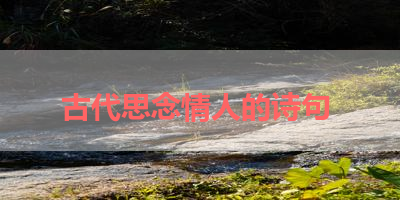 古代思念情人的诗句 