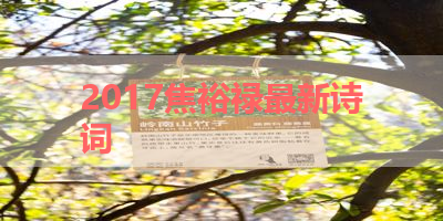 2017焦裕禄最新诗词 