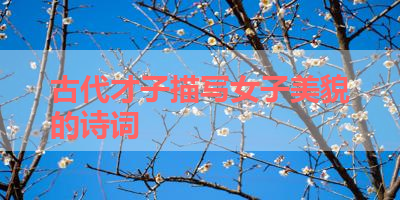 古代才子描写女子美貌的诗词 
