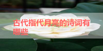 古代指代月亮的诗词有哪些 