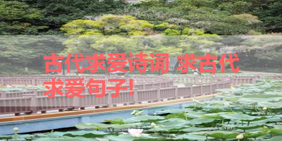 古代求爱诗词 求古代求爱句子! 