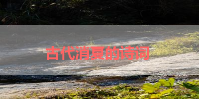 古代消夏的诗词 