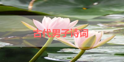 古代男子诗词 