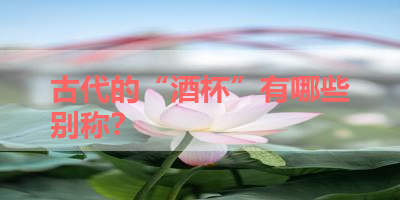 古代的“酒杯”有哪些别称？ 
