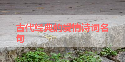古代经典的爱情诗词名句 