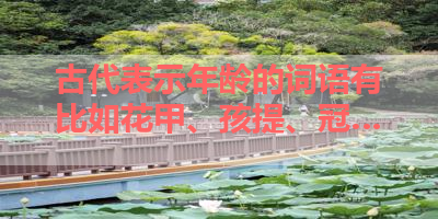 古代表示年龄的词语有比如花甲、孩提、冠… 