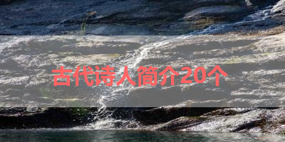 古代诗人简介20个 