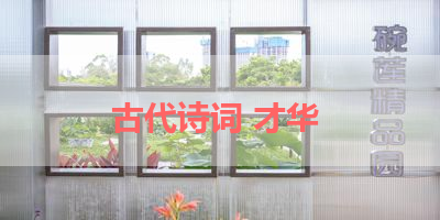 古代诗词 才华 