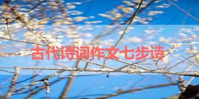 古代诗词作文七步诗 