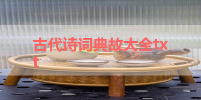 古代诗词典故大全txt 