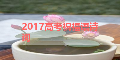 2017高考祝福语诗词 