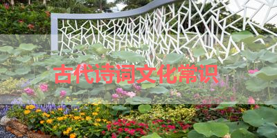 古代诗词文化常识 