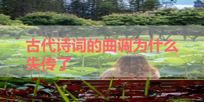 古代诗词的曲调为什么失传了 