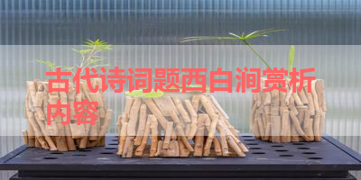 古代诗词题西白涧赏析内容 