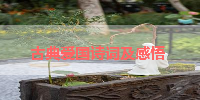 古典爱国诗词及感悟 