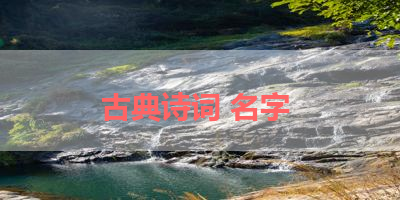 古典诗词 名字 