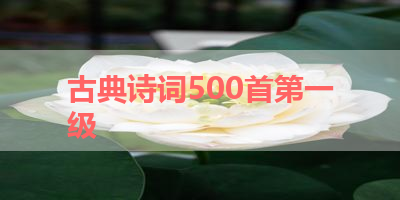 古典诗词500首第一级 