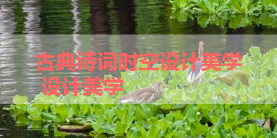古典诗词时空设计美学 设计美学