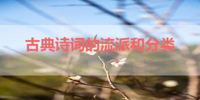 古典诗词的流派和分类 