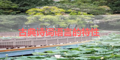 古典诗词语言的特性 