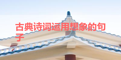 古典诗词运用想象的句子 