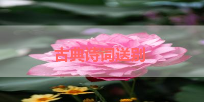 古典诗词送别 