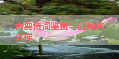 古典诗词鉴赏与创作怎么样 