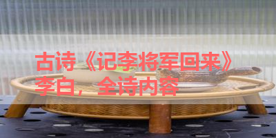 古诗《记李将军回来》李白，全诗内容 