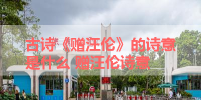 古诗《赠汪伦》的诗意是什么 赠汪伦诗意
