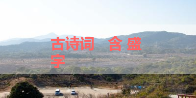 古诗词   含 盛 字 