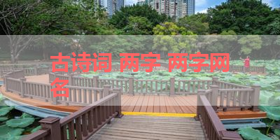 古诗词 两字 两字网名