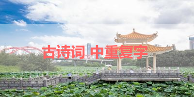 古诗词 中重复字 
